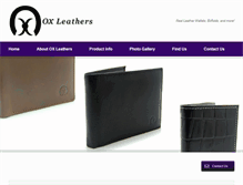 Tablet Screenshot of oxleathers.com